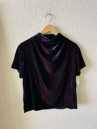 NUEVO top terciopelo drapeado Nudiir talla L