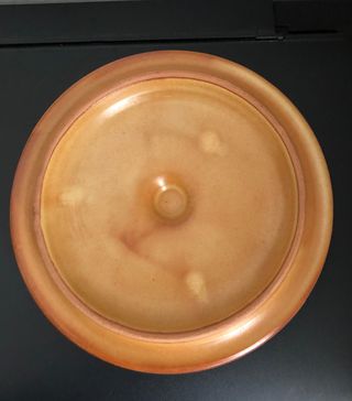 Pentola Bombata in Terracotta con Coperchio