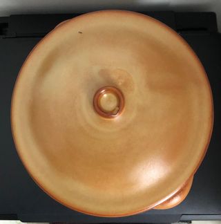 Pentola Bombata in Terracotta con Coperchio