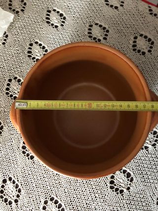 Pentola Bombata in Terracotta con Coperchio