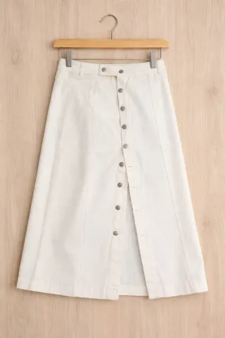 Falda vaquera blanca m