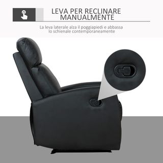 Poltrona Relax Reclinabile, Regolabile ed Ergonomi
