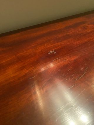 secreter inglés forma abombada roll top  S.XVIII