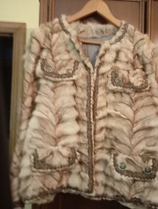 Chaqueta pelo de conejo corte Chanel