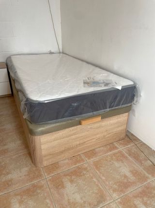CANAPÉ INDIVIDUAL 90X190 + COLCHON VISCO NUEVO