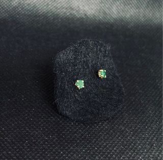 Pendientes Oro 18kt con esmeralda 