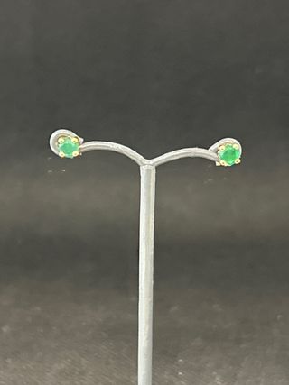 Pendientes Oro 18kt con esmeralda 