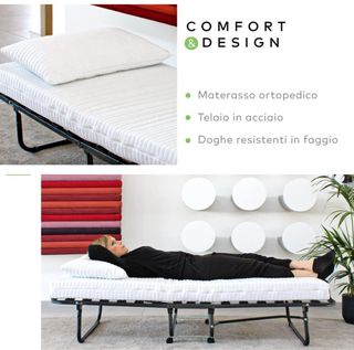 Cama Plegable con colchón Espuma viscoelástica