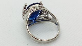 Anillo Zafiro Real - Talla 8 USA