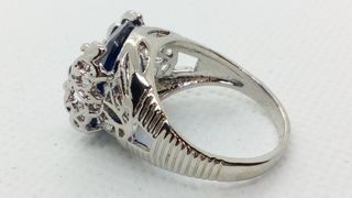 Anillo Zafiro Real - Talla 8 USA