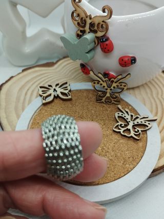 Anillo ancho de Malla tranzada bisuteria