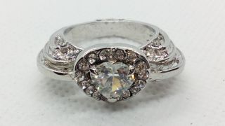 Anillo Corazón Brillante - Talla 8 USA