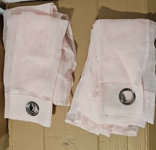 Cortinas transparentes rosas