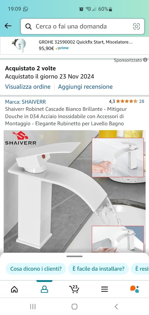 Rubinetto Shaiverr NUOVO