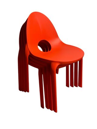 Sedie rossa set Drop Infiniti polipropilene