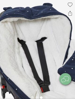 Saco para silla y capazo de felpa - azul oscuro
