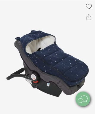 Saco para silla y capazo de felpa - azul oscuro