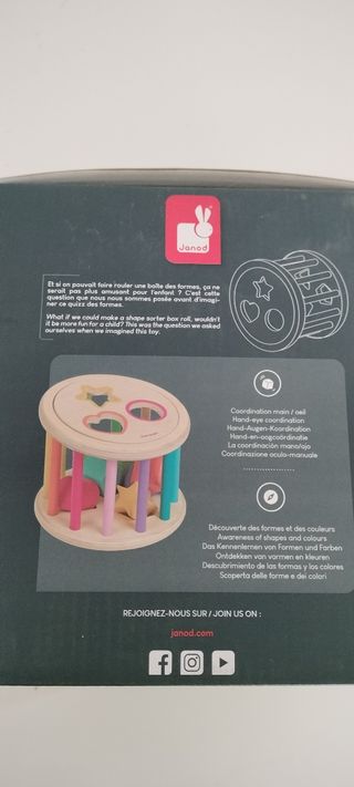  NUEVO Encajable de madera rodante Janod 
