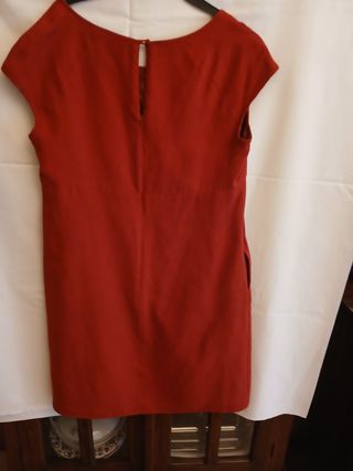 Vestido  rojo  antelina