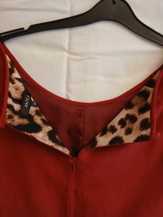 Vestido  rojo  antelina