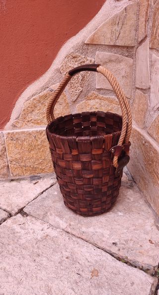 Secchiello piccolo legno stile rustico 