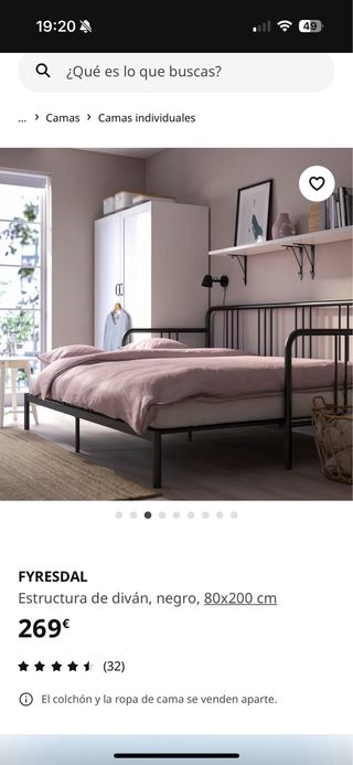 Cama nido doble de metal