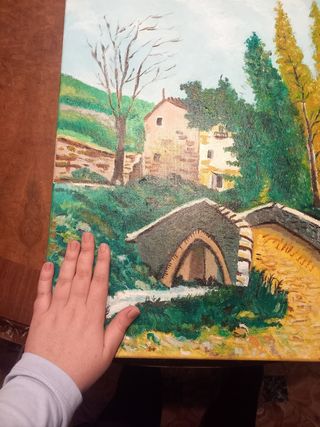 Cuadro alquería con puente