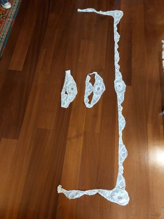 apliques encaje para cama y almohadas