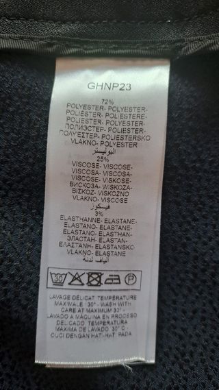 Pantalón de vestir Naf Naf Talla 40, negro y azul 