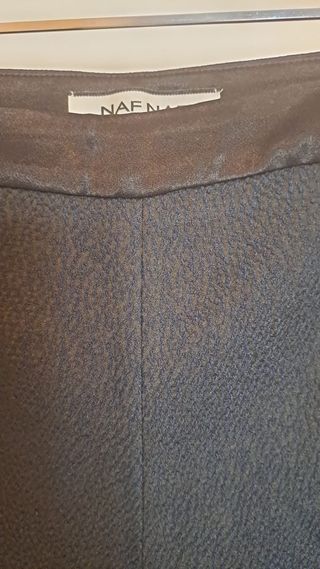 Pantalón de vestir Naf Naf Talla 40, negro y azul 