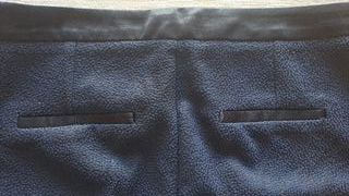 Pantalón de vestir Naf Naf Talla 40, negro y azul 