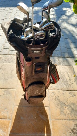 Bolsa palos y bolas de golf