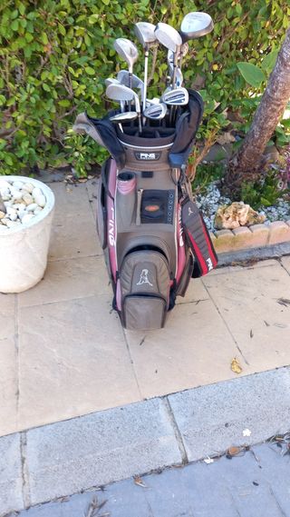 Bolsa palos y bolas de golf
