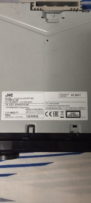 Radio para coche JVC