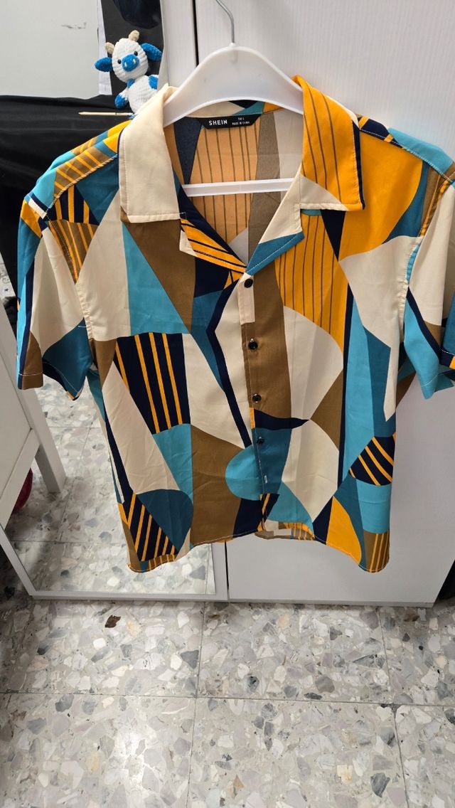 Camicia a maniche corte con stampa