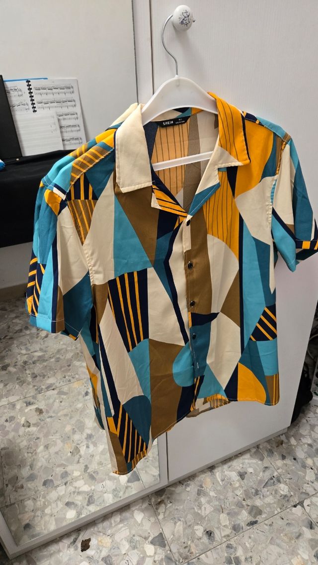 Camicia a maniche corte con stampa