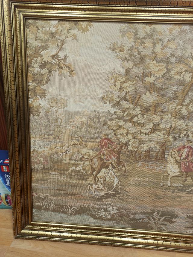 Tapiz gigante antiguo francés años 40