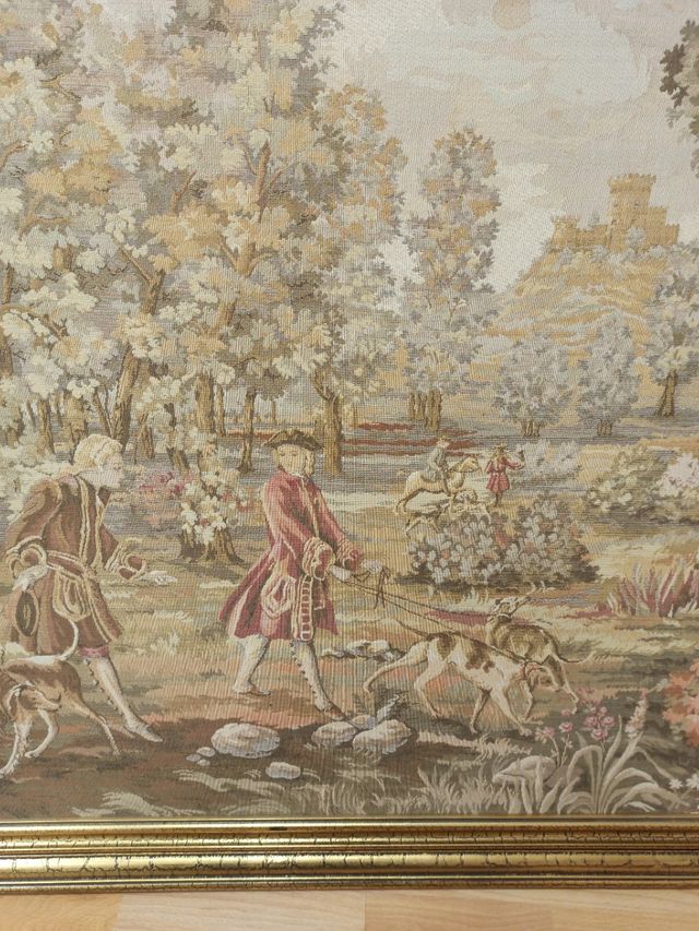 Tapiz gigante antiguo francés años 40