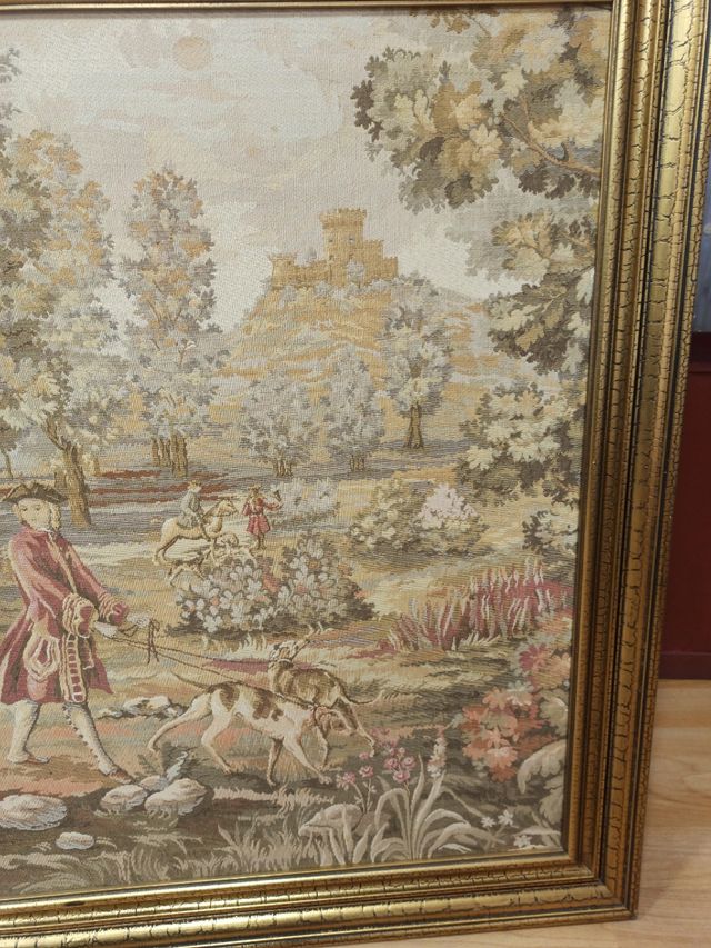 Tapiz gigante antiguo francés años 40