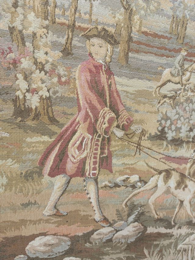 Tapiz gigante antiguo francés años 40