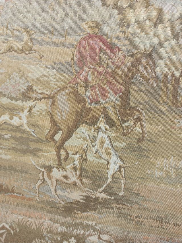 Tapiz gigante antiguo francés años 40