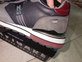 Scarpe sneakers navigare uomo grigio e bordeaux