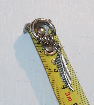 Pendiente Aro colgante aros y pluma