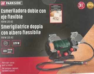 Amoladora doble con eje flexible