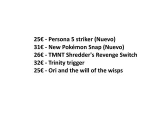 Lote Juegos Switch - precios en lote y sueltos