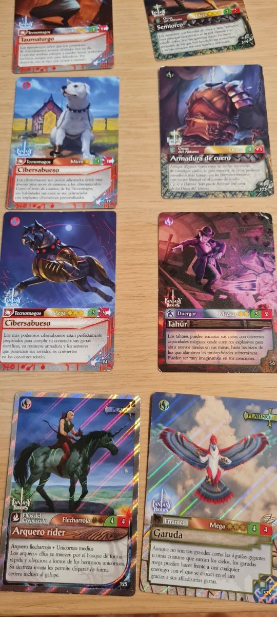 Cartas Fantasy riders.
