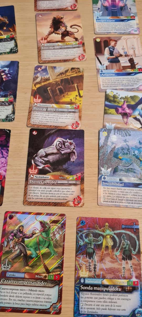 Cartas Fantasy riders.