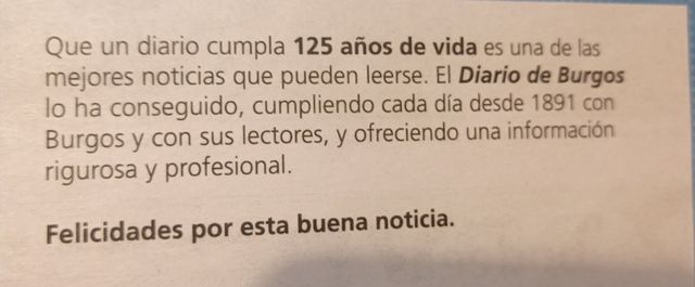 125 aniversario Diario de Burgos