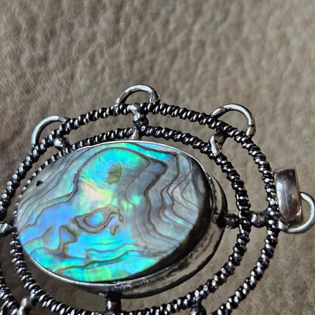 Colgante plata 925 abulon topacio