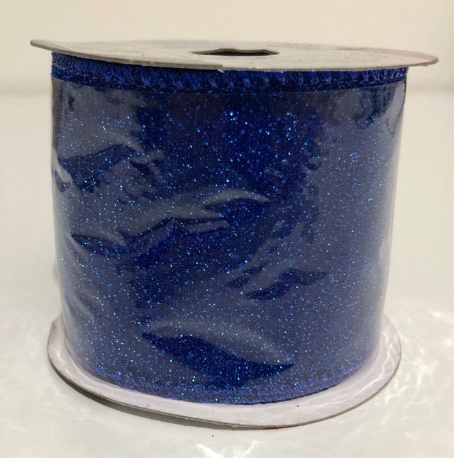 Nastro decorativo natalizio blu